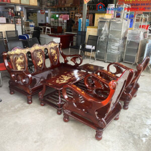 Bộ Salon Gỗ Tay 8 Khảm Xà Cừ Cũ