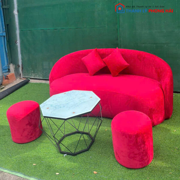Thanh Lý Bộ Sofa Nhung Cong Mới 99% (Nhiều Màu)