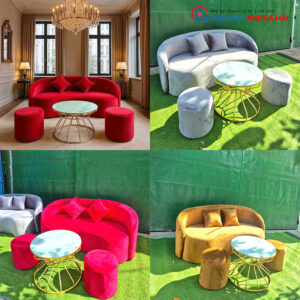 Thanh Lý Bộ Sofa Nhung Cong Mới 99% (Nhiều Màu)