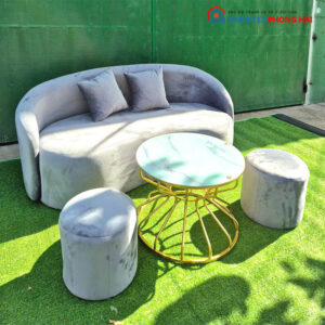 Thanh Lý Bộ Sofa Nhung Cong Mới 99% (Nhiều Màu)