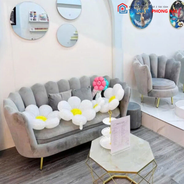 Bộ Sofa Nhung Vỏ Sò Nhiều Mẫu Mới 99%