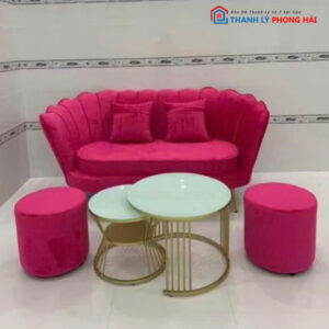 Bộ Sofa Nhung Vỏ Sò Nhiều Mẫu Mới 99%