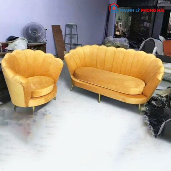 Bộ Sofa Nhung Vỏ Sò Nhiều Mẫu Mới 99%