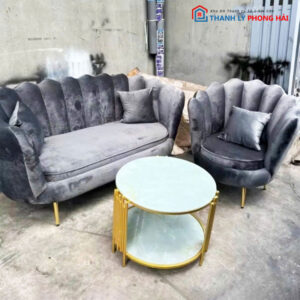 Bộ Sofa Nhung Vỏ Sò Nhiều Mẫu Mới 99%