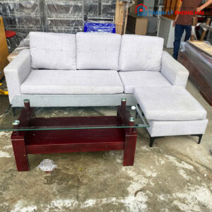 Bộ Sofa Xám 2m Cũ Kèm Bàn