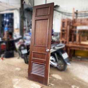 Cửa Gỗ Cũ 2M15x68Cm Màu Nâu Giá Rẻ