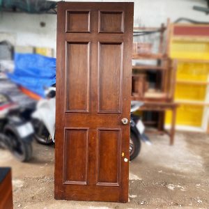 Cửa Gỗ Cũ 2M15x82Cm Màu Nâu Đẹp