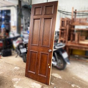 Cửa Gỗ Cũ 2M15x82Cm Màu Nâu Đẹp
