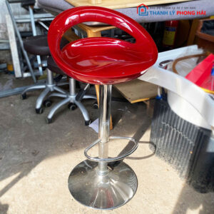 Ghế Bar Đỏ Chân Cao Cũ