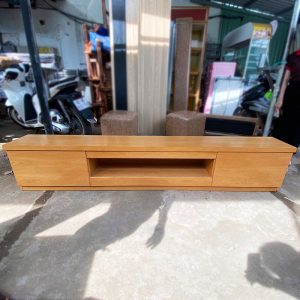 Kệ Tivi Gỗ 2m4 Màu Gỗ Sáng Cũ