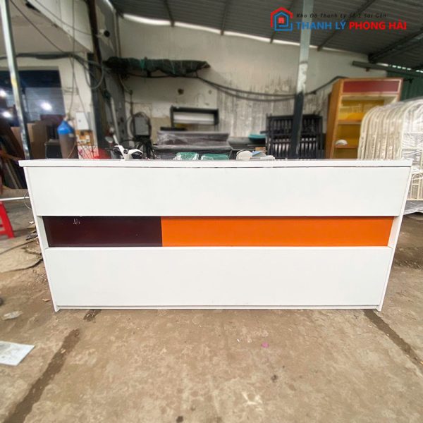 Quầy Lễ Tân 2m4 Thiết Kế Chân Cao Cũ