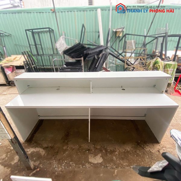 Quầy Lễ Tân 2m4 Thiết Kế Chân Cao Cũ