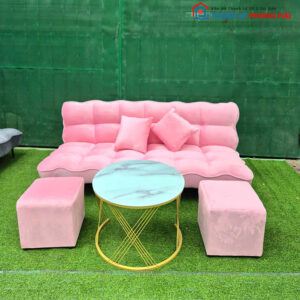 sofa bed hồng bàn tròn lớn