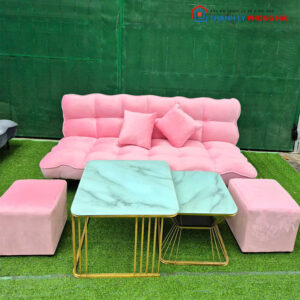 sofa bed hồng bàn đôi