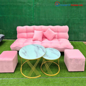 sofa bed hồng bàn đôi tròn