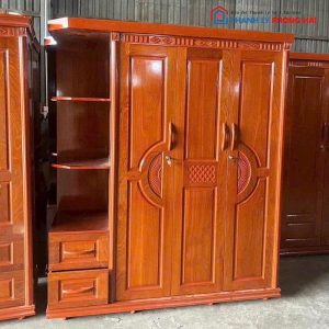 Thanh Lý Tủ Áo Gỗ Sồi 1m8 Kèm Kệ Trưng Bày Mới 99%