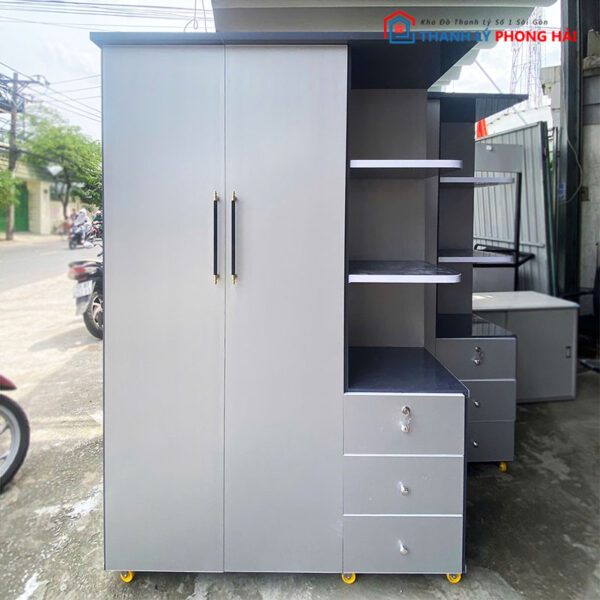 Tủ Áo Nhựa 1m2 2 Cánh 1 Kệ Mới 99%