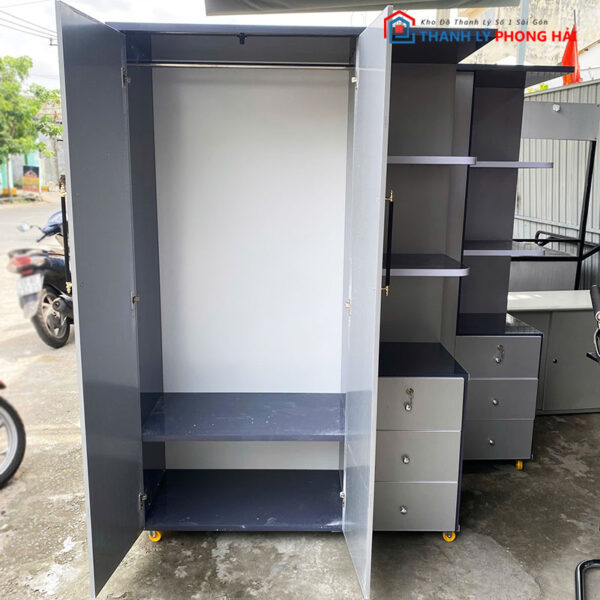 Tủ Áo Nhựa 1m2 2 Cánh 1 Kệ Mới 99%