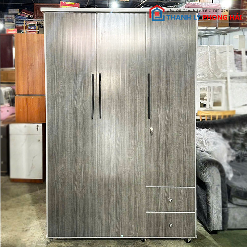 tu-ao-nhua-3-canh-1m2-moi-99-2-1 Tủ Áo Nhựa 3 Cánh 1m2 Mới 99%