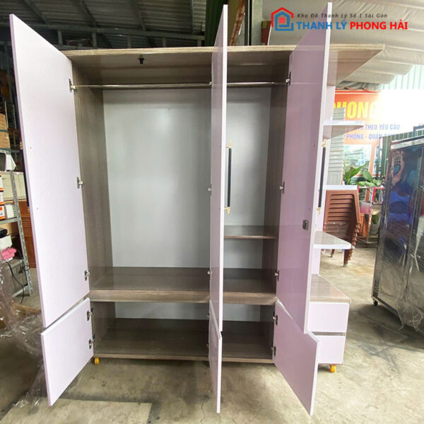 Tủ Áo Nhựa 3 Cánh 1m6 Kèm Kệ Dưới Mới 99%