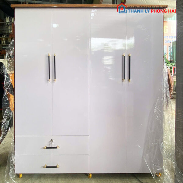 Tủ Áo Nhựa 4 Cánh 1m6 Rộng Rãi Mới 99%