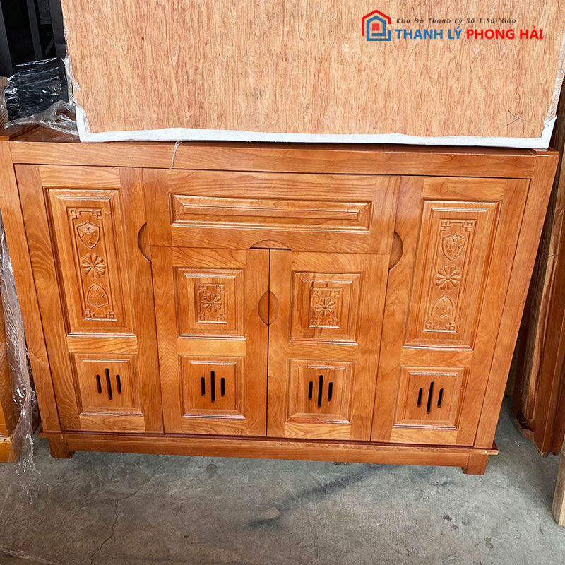 tu-giay-go-1m2-4-canh-moi-99-1 Thanh Lý Tủ Giày Gỗ Cao Su 1M2 Giá Rẻ Mới 99%