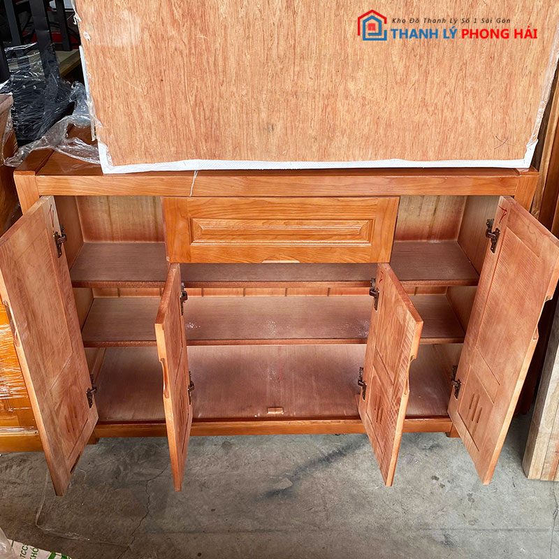 tu-giay-go-1m2-4-canh-moi-99-2 Thanh Lý Tủ Giày Gỗ Cao Su 1M2 Giá Rẻ Mới 99%
