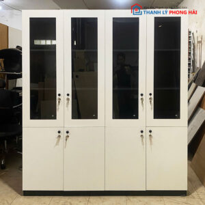 Tủ Hồ Sơ 1m8 Cũ 4 Cánh Kính