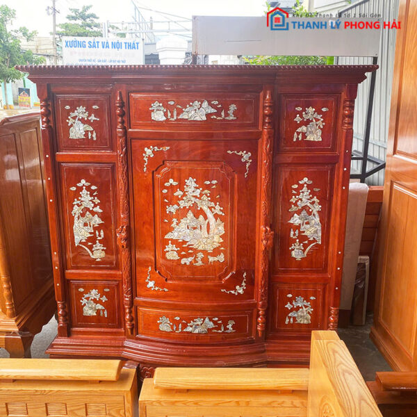 Thanh Lý Tủ Thờ Căm Xe 1m45 Khảm Xà Cừ Mới 99%