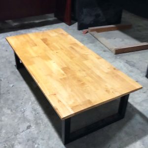 Bàn Ăn Bệt 1m2 Mặt Gỗ Chân Sắt Cũ