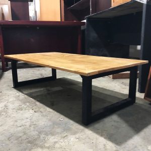 Bàn Ăn Bệt 1m2 Mặt Gỗ Chân Sắt Cũ