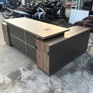 Bàn Giám Đốc Góc L 1m8 Tích Hợp Tủ Hồ Sơ Cũ