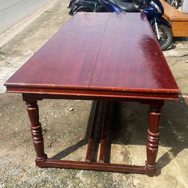 Bàn Họp Gỗ Tự Nhiên 2m4 Cổ Điển Cũ