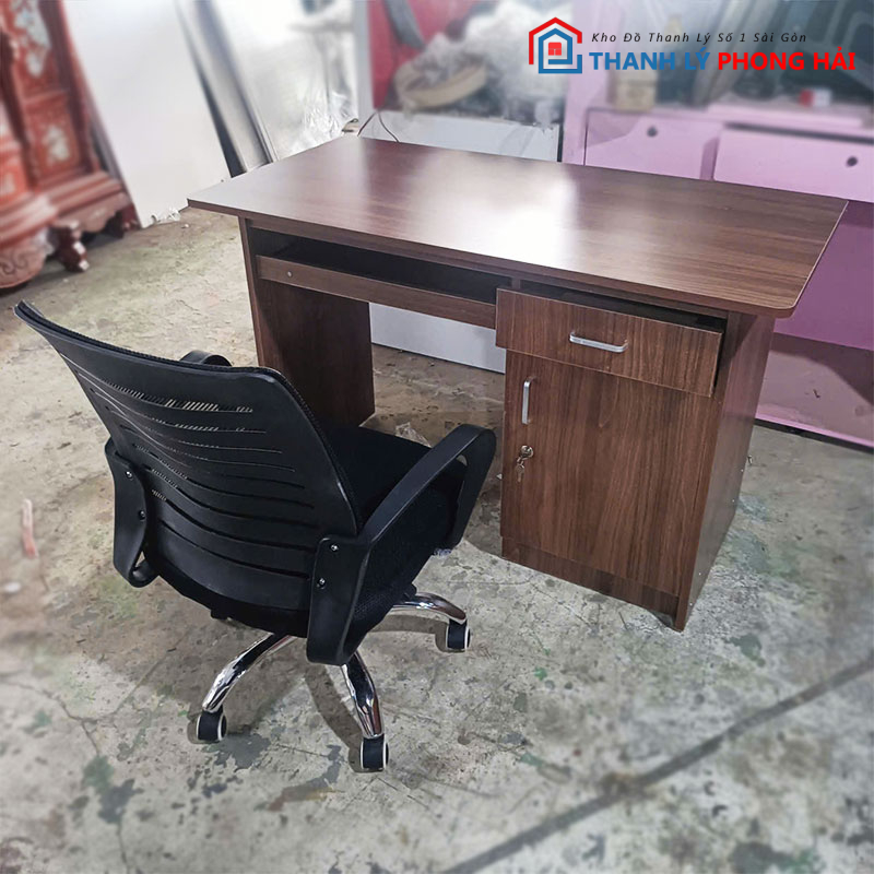 ban-lam-viec-1m2-co-ngan-ban-phim-1 Bàn Làm Việc 1m2 Có Ngăn Bàn Phím Mới 99%