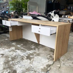 Bàn Làm Việc 1m7 Cũ Gỗ MDF Kèm Hộc Kéo