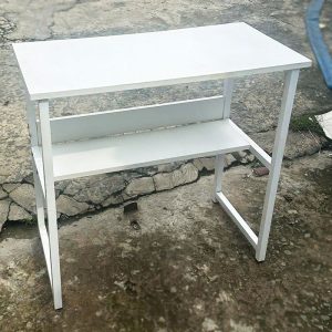 Bàn Làm Việc Cũ Màu Trắng Chân Sắt 80cm Cũ