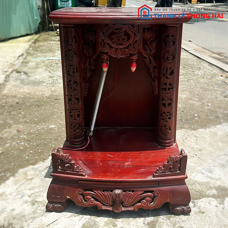 ban-tho-ong-dia-47cm-bang-go-tu-nhien-cu-1 Bàn Thờ Ông Địa 47cm Bằng Gỗ Tự Nhiên Cũ