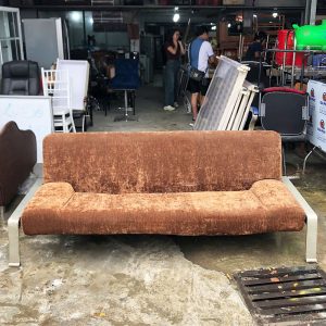 Băng Sofa Bed 2m Chân Inox, Đệm Nhung Cũ