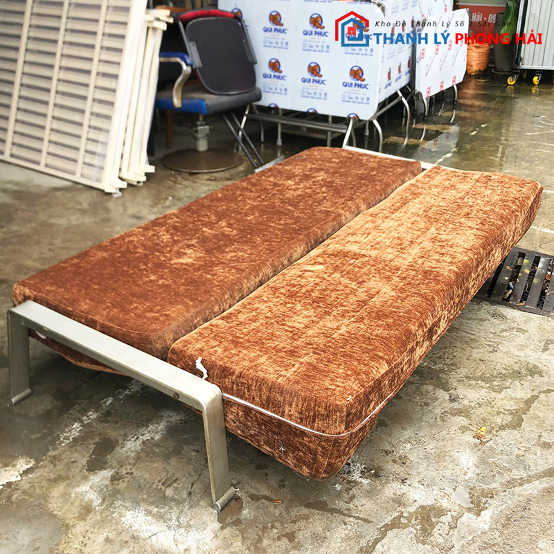 bang-sofa-bed-2m-chan-inox-dem-nhung-cu-3 Băng Sofa Bed 2m Chân Inox, Đệm Nhung Cũ