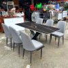 Bộ Bàn Ăn 1m6 Mặt Đá Chân Chữ X Mới 99%
