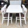Bộ Bàn Ăn Mango Màu Trắng 1m2 Kèm 4 Ghế Cũ