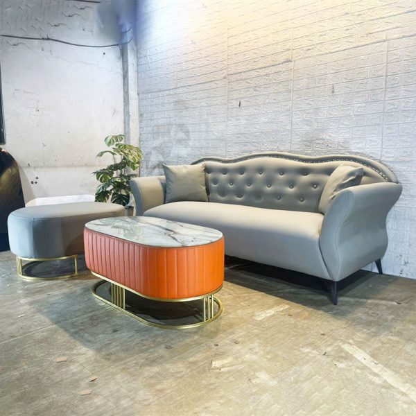 Bộ Sofa Da Cao Cấp Hoàng Gia Kèm Bàn Trà Mới 99%