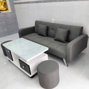Bộ Sofa Kèm 2 Đôn Và Bàn Trà