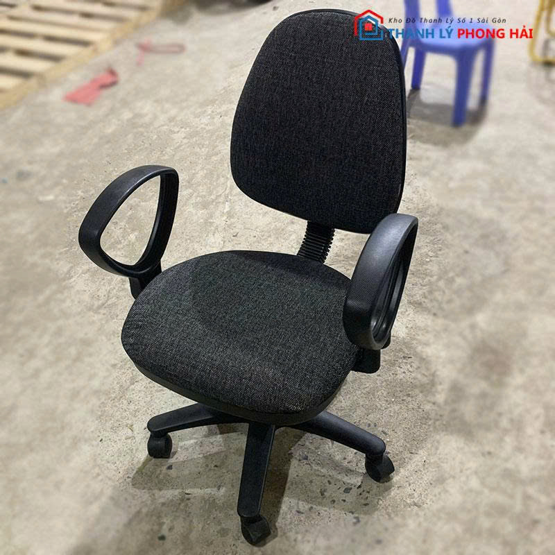ghe-xoay-chan-nhua-boc-vai-ni-cu-2-3 Ghế Xoay Chân Nhựa Bọc Vải Nỉ Cũ