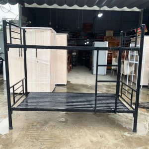 Giường Sắt 2 Tầng 1m Màu Đen Cũ