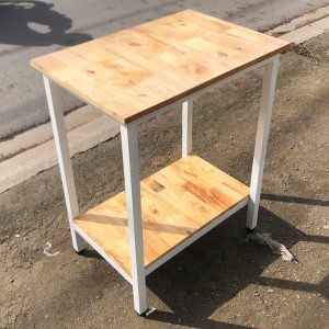 Kệ Gỗ 2 Tầng Chân Sắt 64cm Cũ