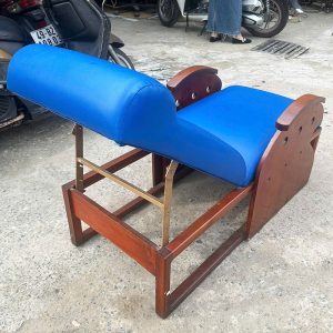 Sofa Thư Giãn 1m4 Bọc Da Xanh Khung Gỗ Cũ