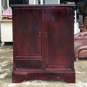 Tủ Đựng Đồ Gỗ Tự Nhiên 1m 2 Cánh 1 Hộc Kéo Cũ