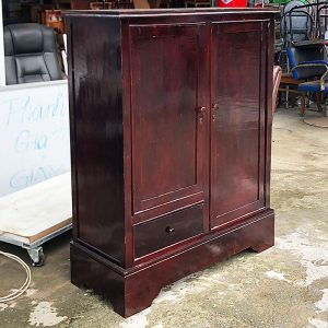 Tủ Đựng Đồ Gỗ Tự Nhiên 1m 2 Cánh 1 Hộc Kéo Cũ