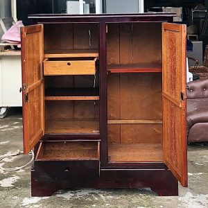 Tủ Đựng Đồ Gỗ Tự Nhiên 1m 2 Cánh 1 Hộc Kéo Cũ